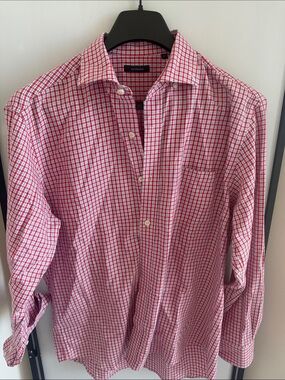 Turtleson Men's Red Micro-Check Button-Down Shirt
